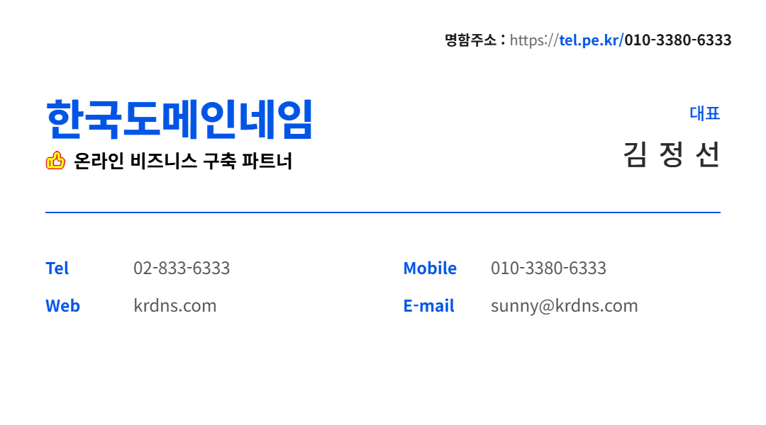 (주)한국도메인네임서비스